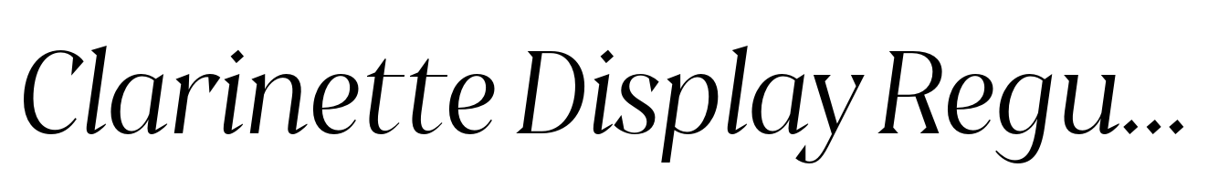 Clarinette Display Regular Italic